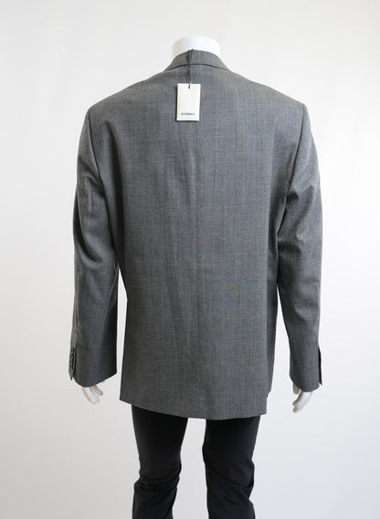 Vetements Gray Houndstooth Printed Gothic Blazer
