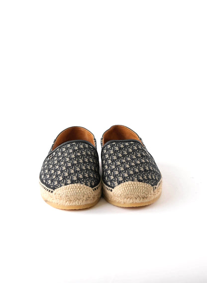 Christian Dior Diorissimo Pattern Canvas Espadrilles