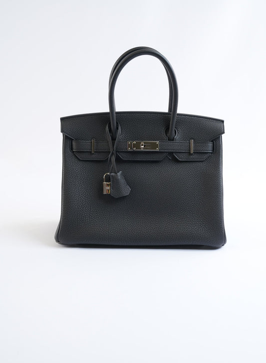 Hermes Birkin 30 Palladium Plated Hardware