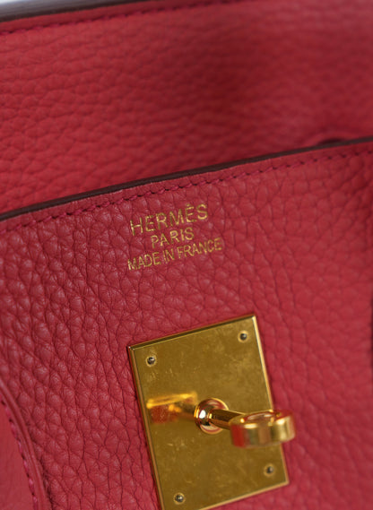 Hermès Rouge Casaque Togo Leather Gold Finish Birkin Bag