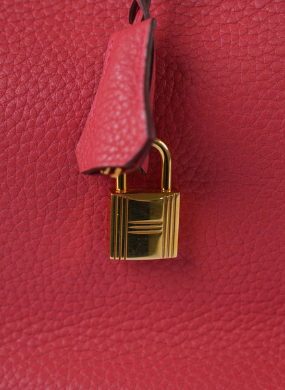 Hermès Rouge Casaque Togo Leather Gold Finish Birkin Bag