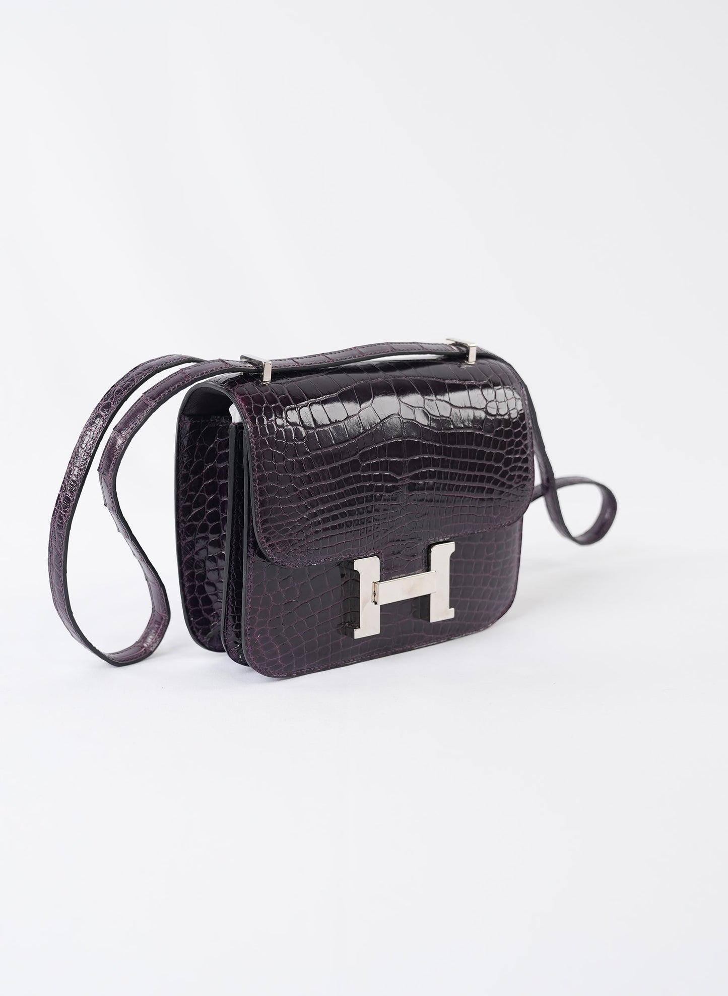 Hermès Constance Blue Marine Alligator Palladium Hardware