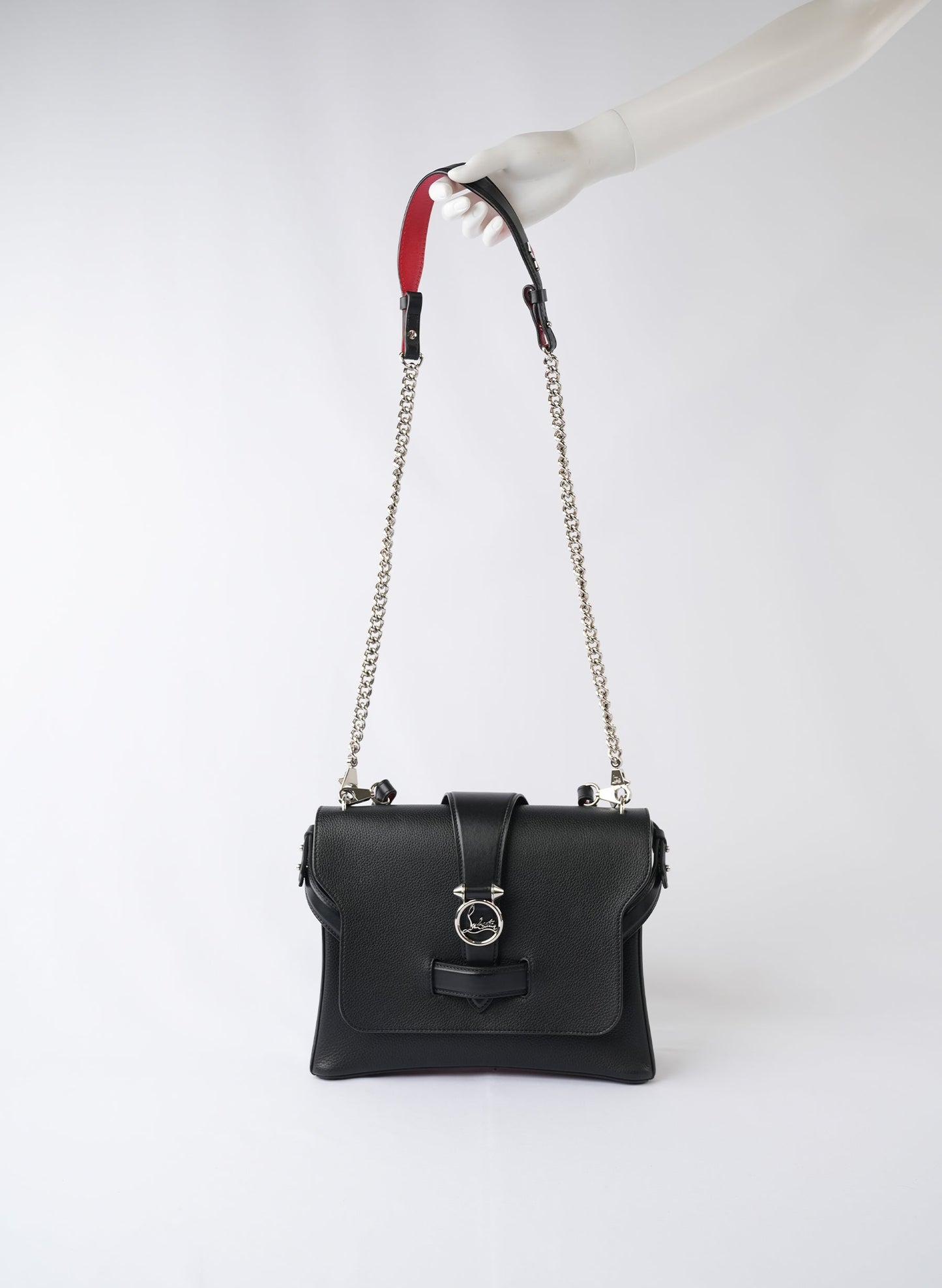 Christian Louboutin Pebbled Calfskin Rubylou Shoulder Bag