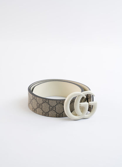 Gucci Canvas Monogram Print Belt