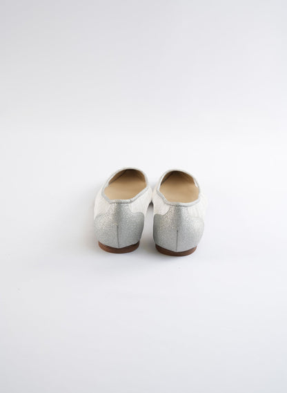 Jimmy Choo Silver Ballet Flats
