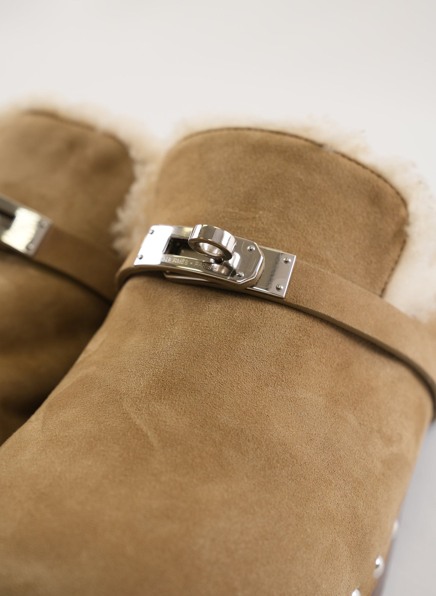Hermes Carlotta Suede Mules