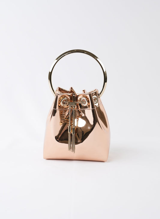 Jimmy Choo Bon Bon Mirror Effect Top Handle Bag