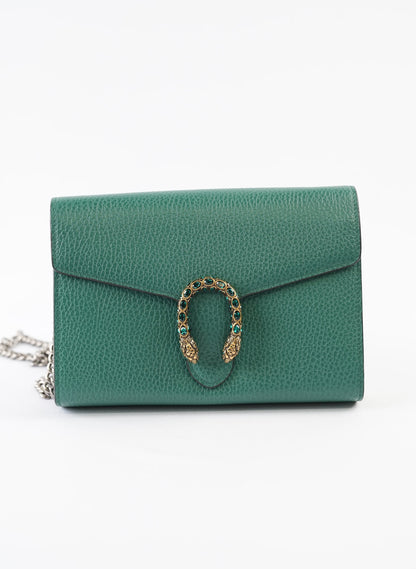 Gucci Dionysus Mini Leather Wallet On Chain