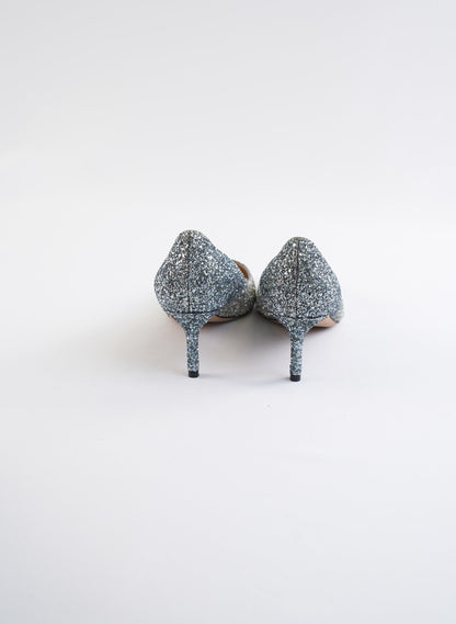 Jimmy Choo Romy 60 Silver Pumps