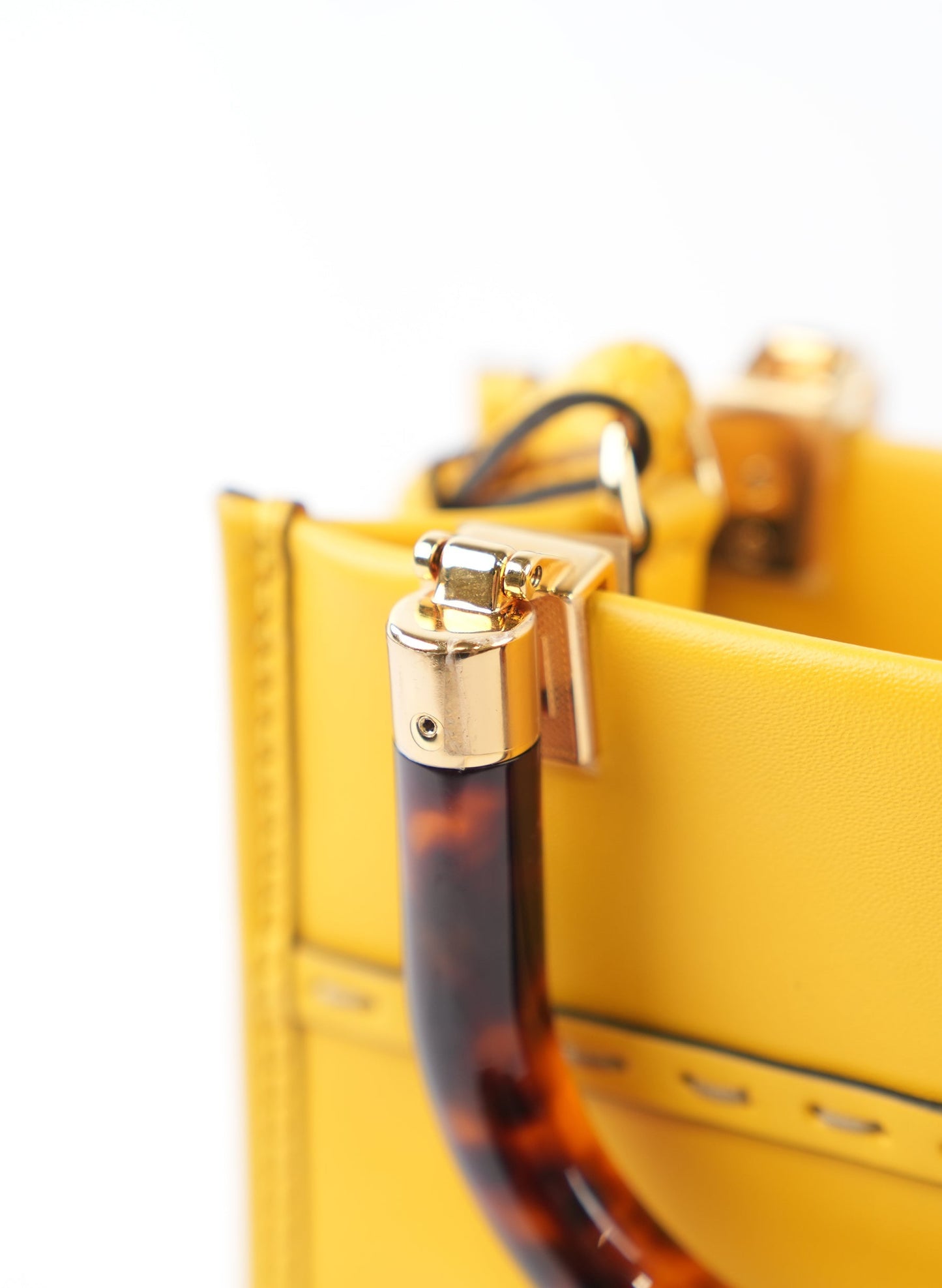 Fendi Leather Mini Sunshine Shopper Tote