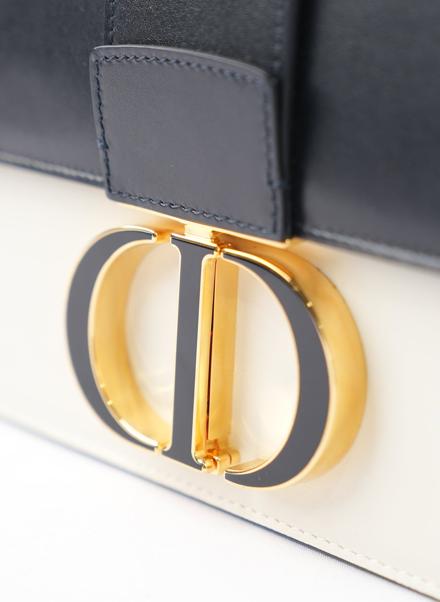 Christian Dior Box Calfskin Tri-Color 30 Montaigne Flap Bag