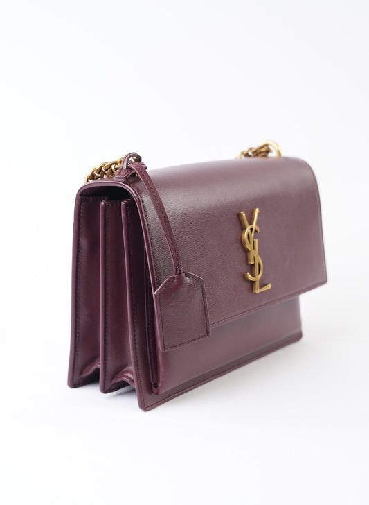 Saint Laurent Leather Sunset Shoulder Bag
