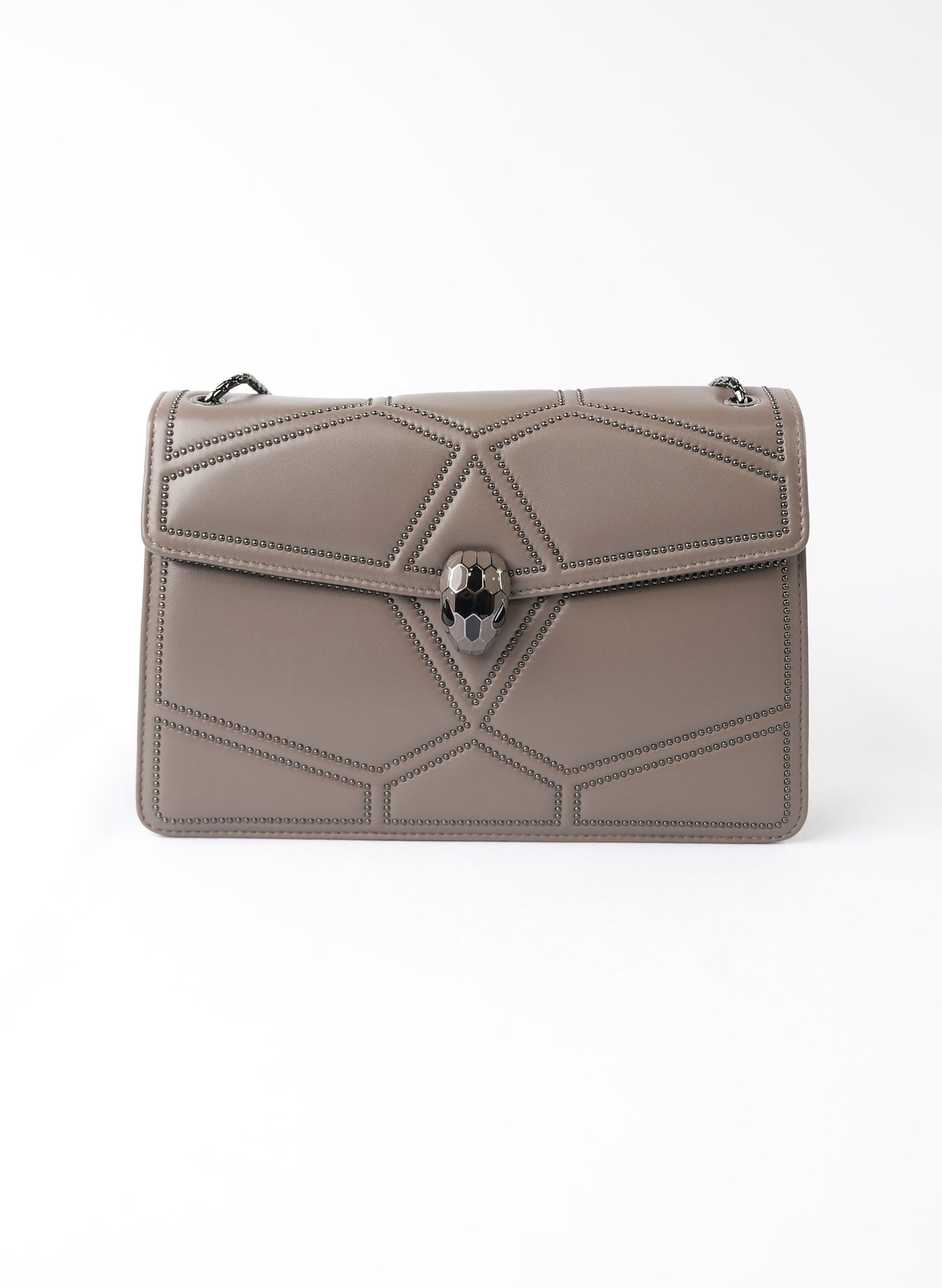 Bvlgari Serpenti Forever Grey Leather Handbag