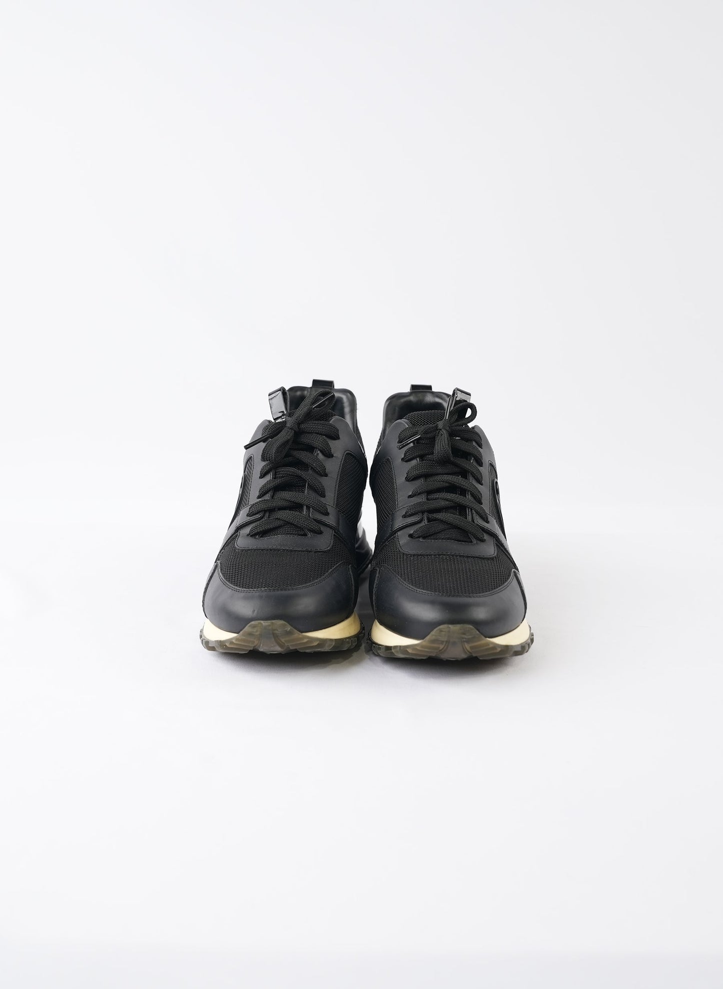 Louis Vuitton Leather Mesh Accents Sneakers