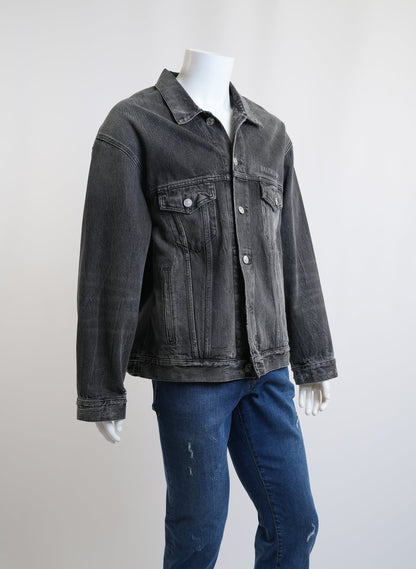 Balenciaga Smiley Face Denim Jacket