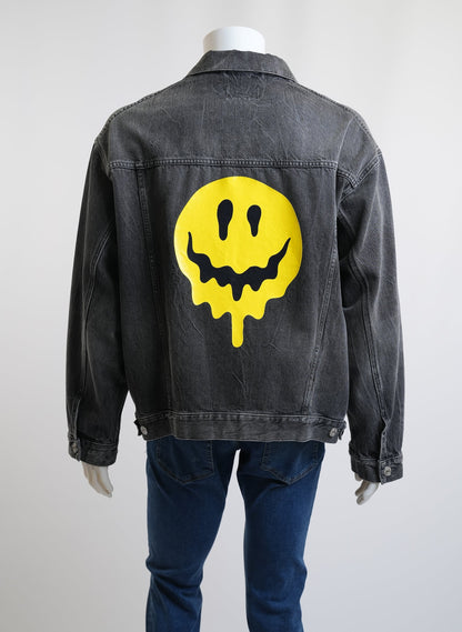 Balenciaga Smiley Face Denim Jacket