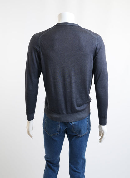Kiton Button Down Grey Sweater