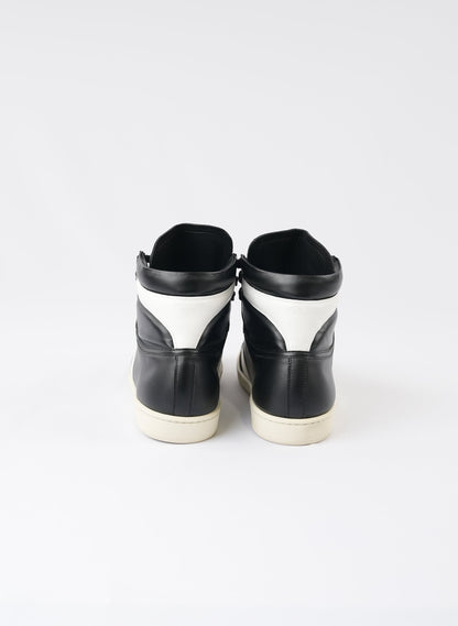 Saint Laurent Classic Court White High Top Sneakers