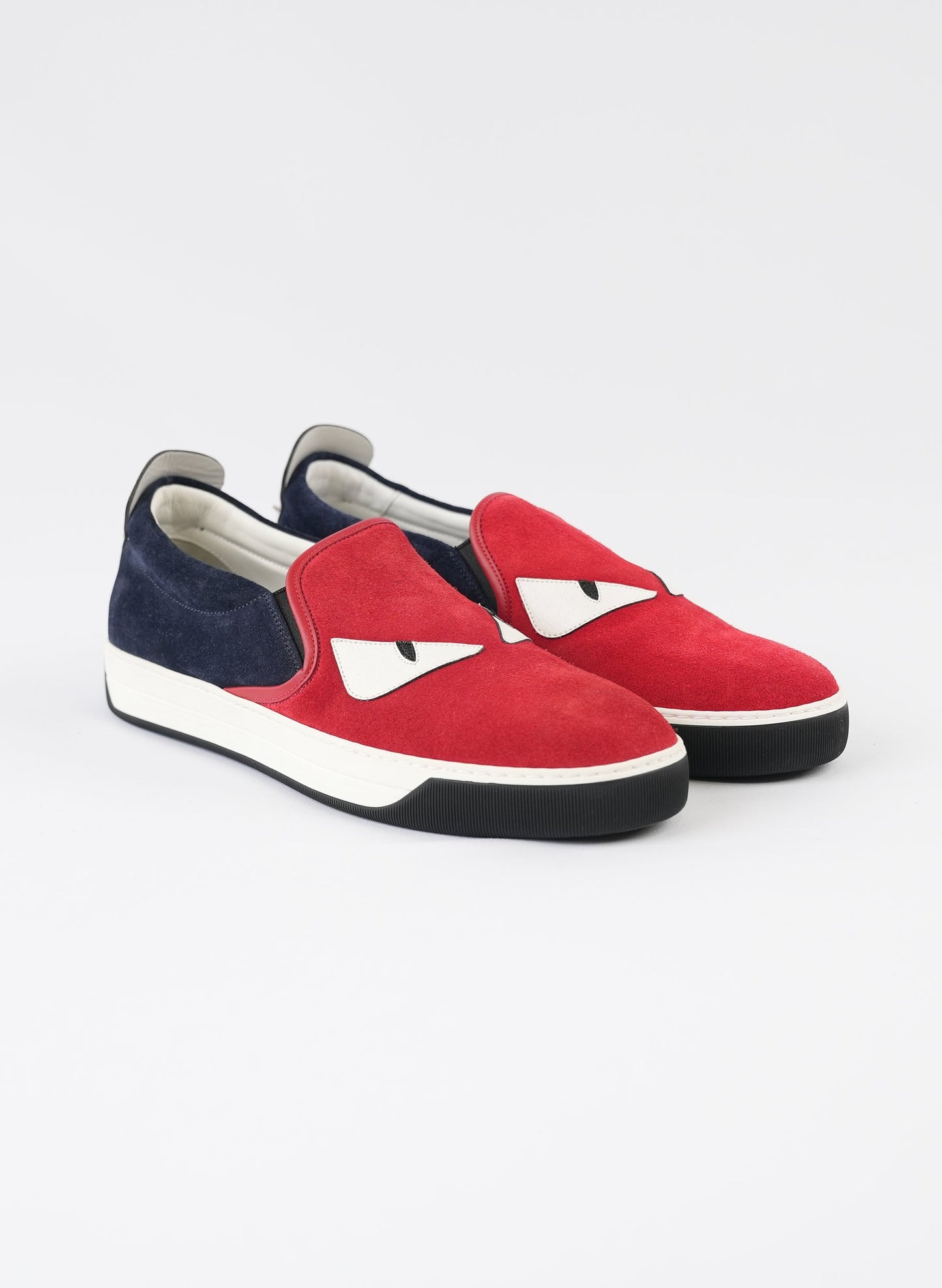 Fendi Red Monster Slip On Sneakers