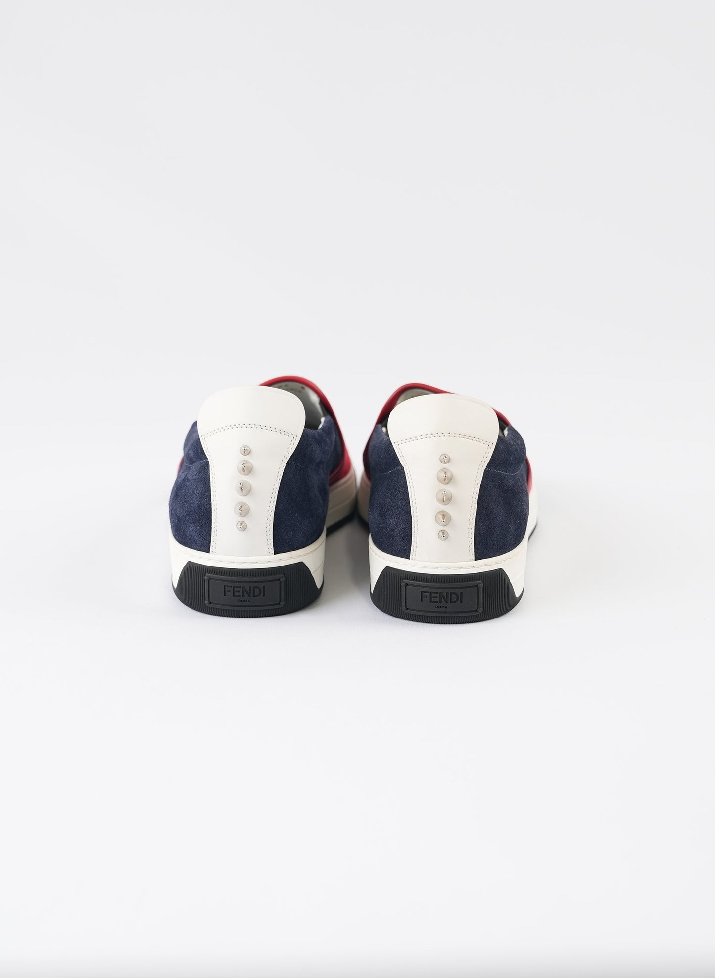 Fendi Red Monster Slip On Sneakers
