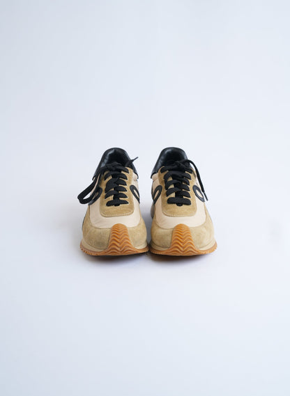Loewe Flow Runner Leather-Trimmed Suede Sneakers