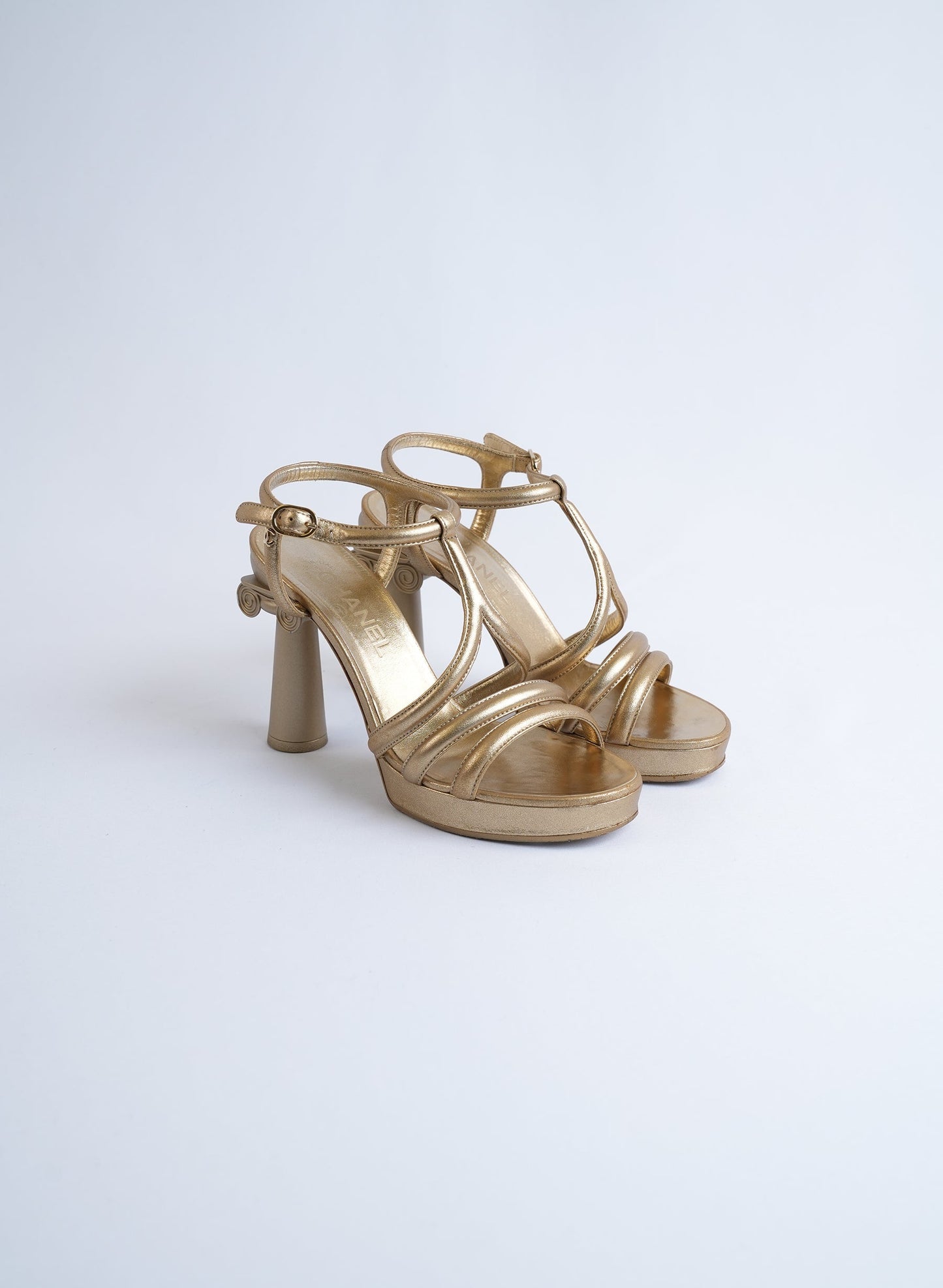 Chanel Gold Heels