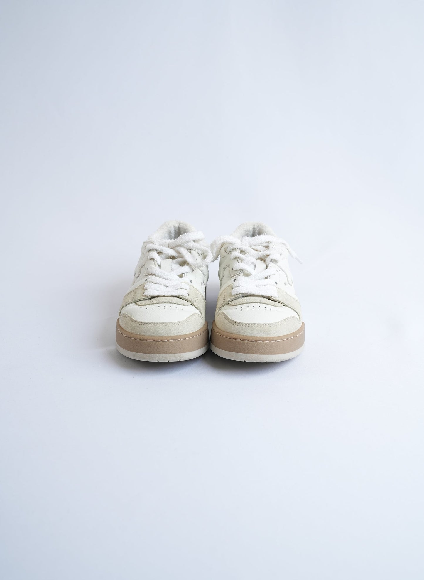 Fendi Match Leather White Sneakers