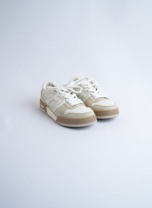 Fendi Match Leather White Sneakers