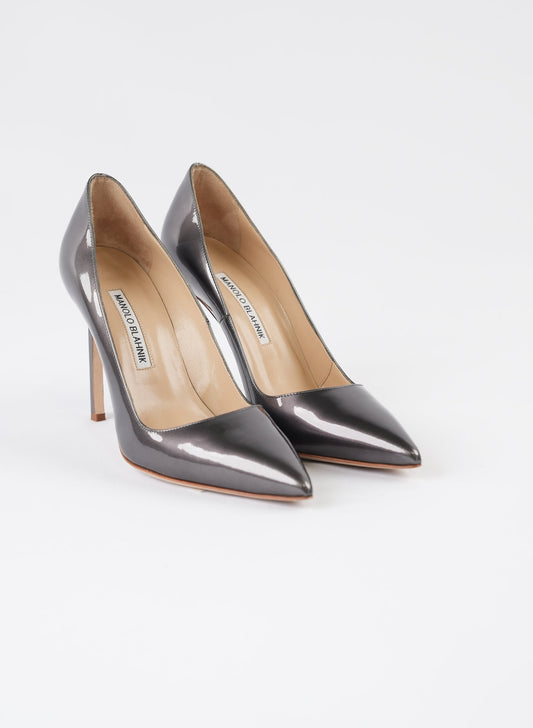 Manolo Blahnik Black Patent Leather BB Pumps