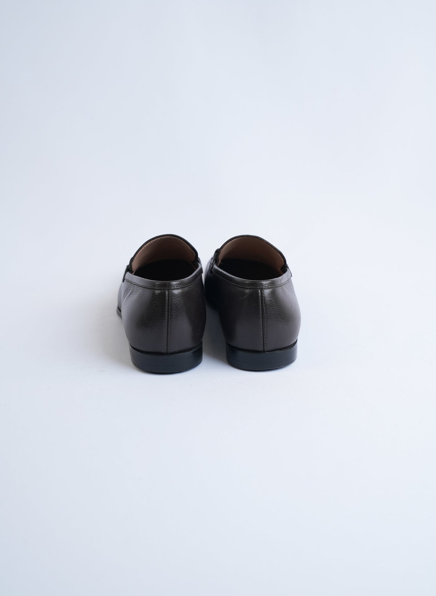 Salvatore Ferragamo Hickory Pebble Leather Loafers