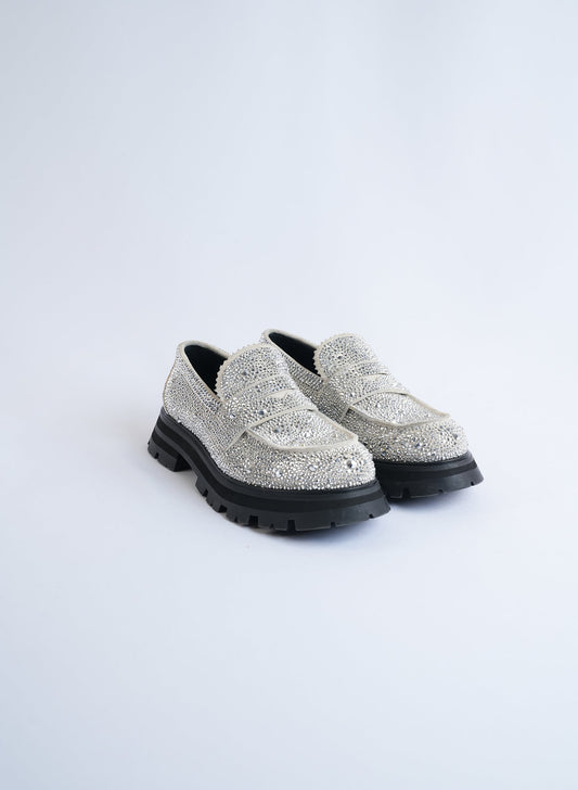 Alexander McQueen Crystal Embellished Loafers
