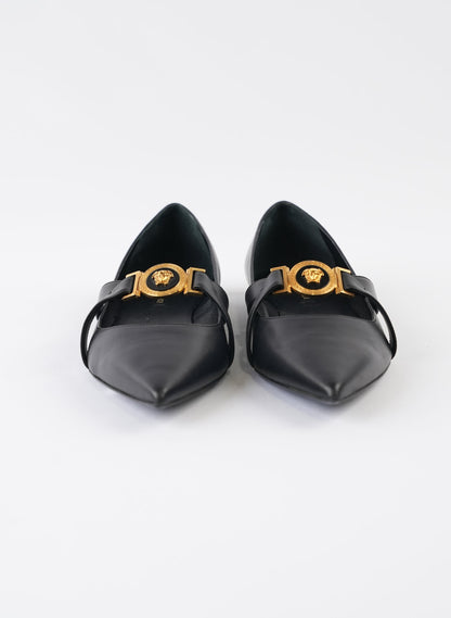 Versace Medusa Head Ballerina Flats