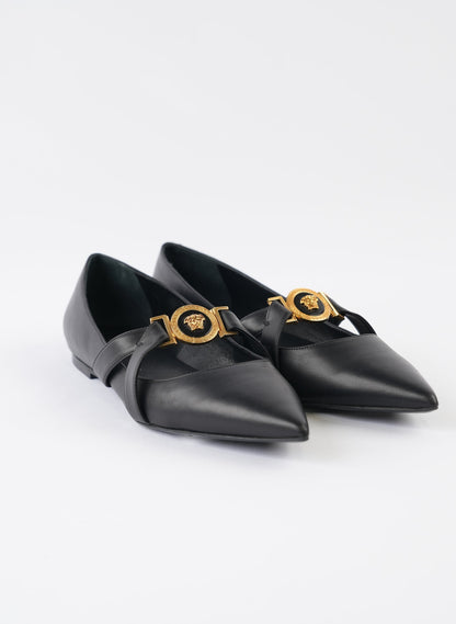 Versace Medusa Head Ballerina Flats