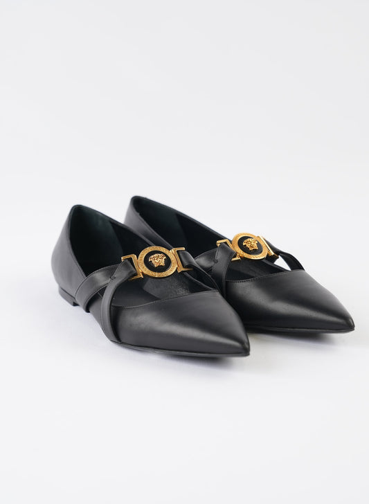Versace Medusa Head Ballerina Flats