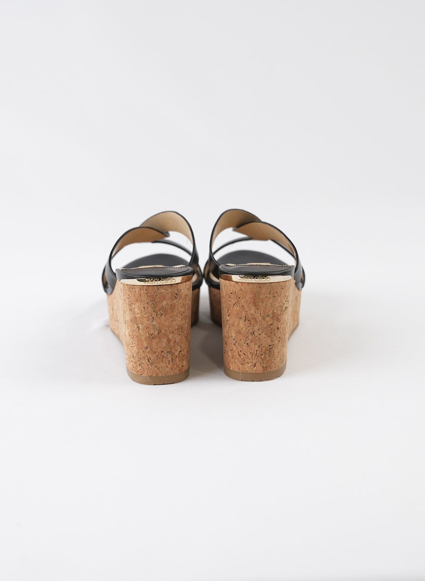 Jimmy Choo Atia Leather Wedge Sandals