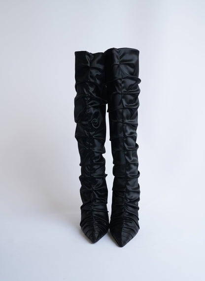 Stuart Weitzman Satin Long Boots