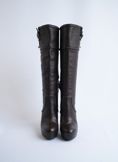 Gucci Brown Leather Boots