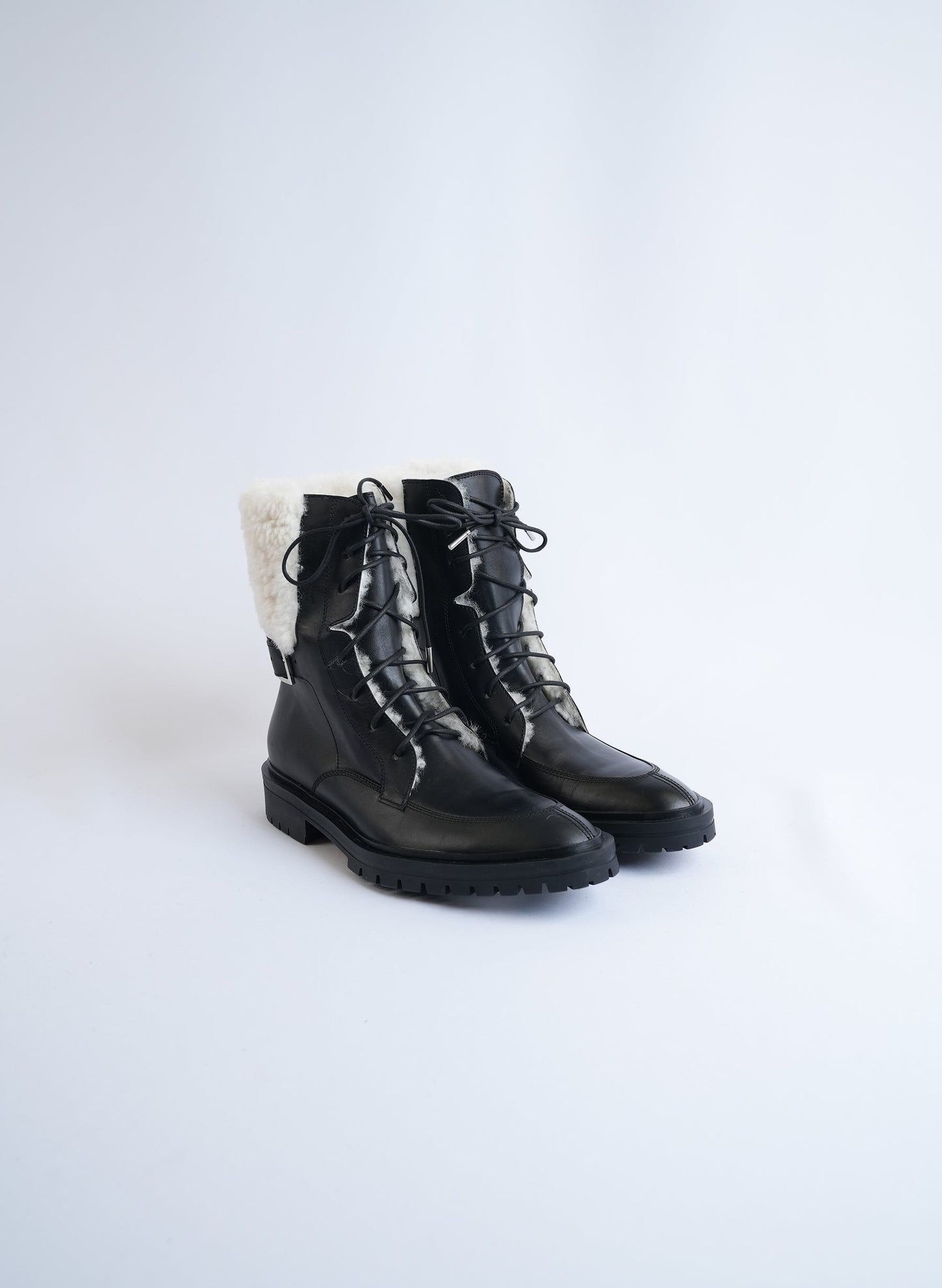 Givenchy Shearling Aviator Combat Boots