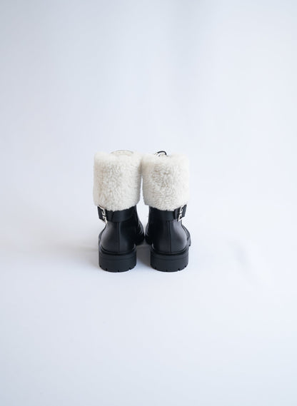 Givenchy Shearling Aviator Combat Boots