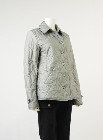 Burberry Grey Diamond Quilted Thermoregulated Jacket