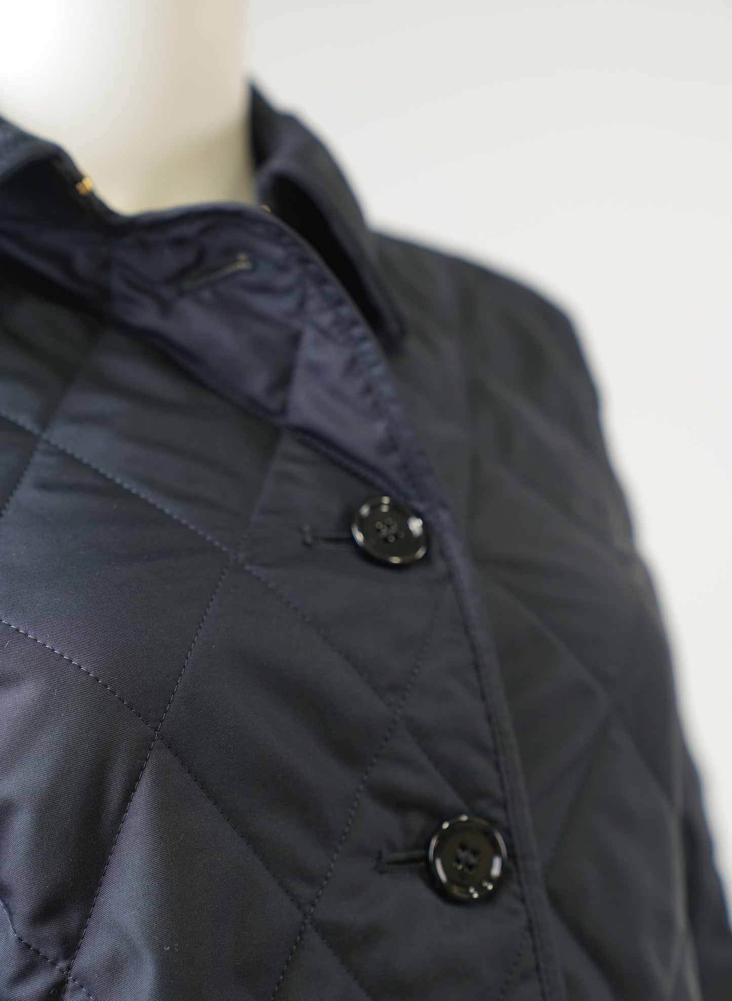 Burberry Navy Diamond Quilted Thermoregulated Jacket