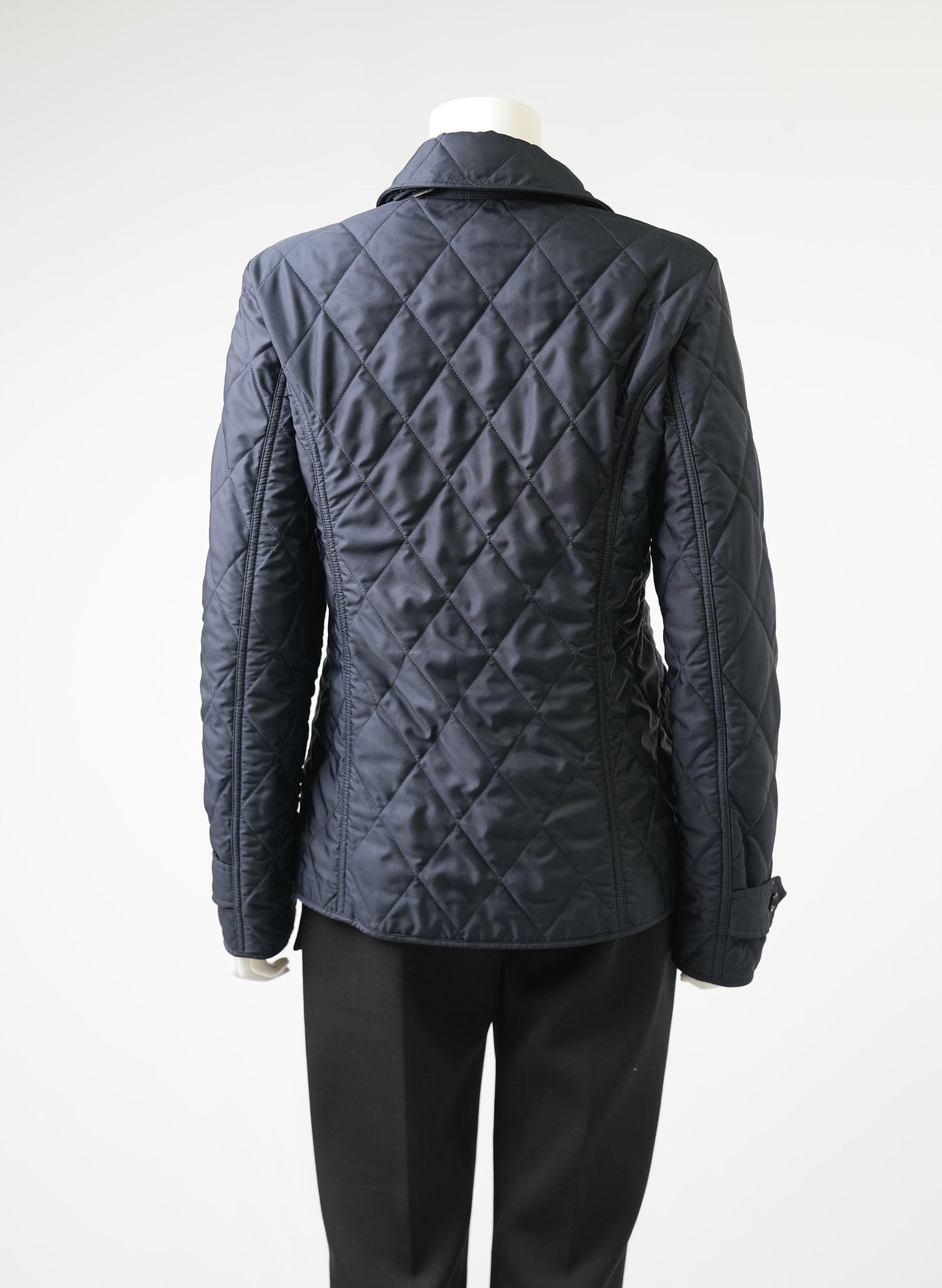 Burberry Navy Diamond Quilted Thermoregulated Jacket