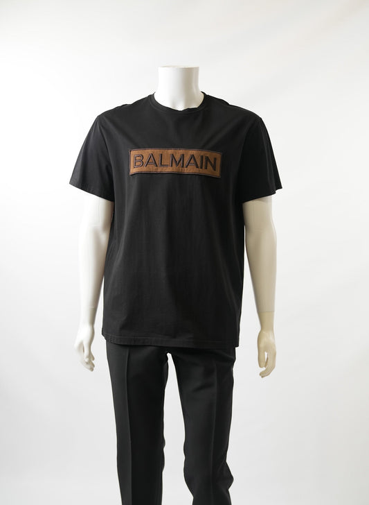 Balmain Black Logo Print T-shirt