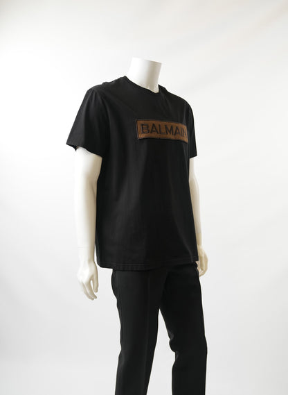 Balmain Black Logo Print T-shirt