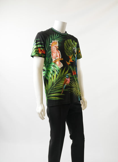 Dolce and Gabbana Slim-Fit Contrast Trimmed Printed T-Shirt