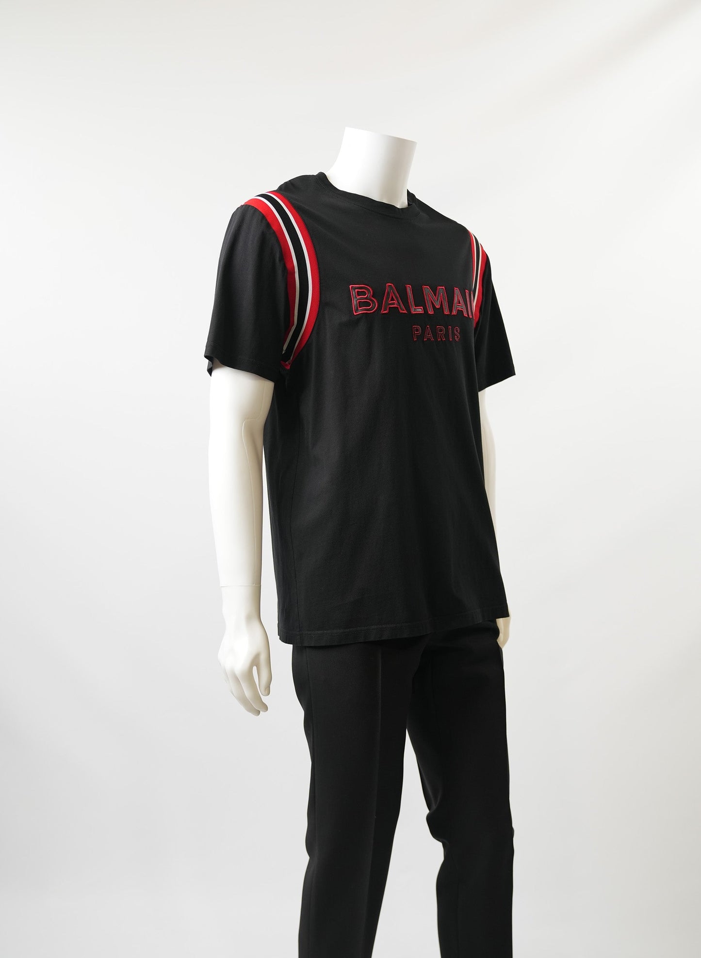 Balmain Logo Print Black T-Shirt