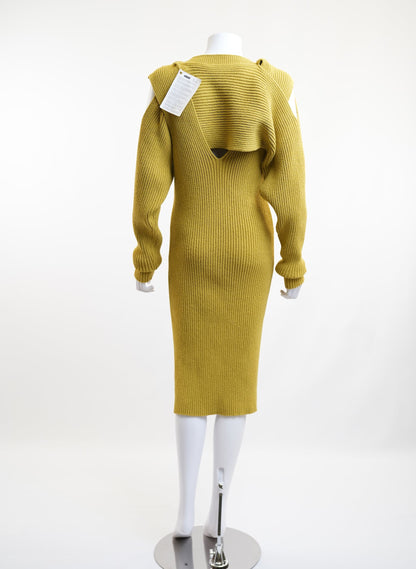 Bottega Cutout Ribbed Knit Dress