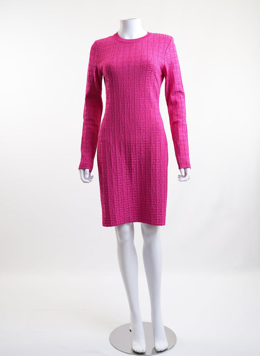 Givenchy 4G Jacquard Long Sleeve Mini Dress