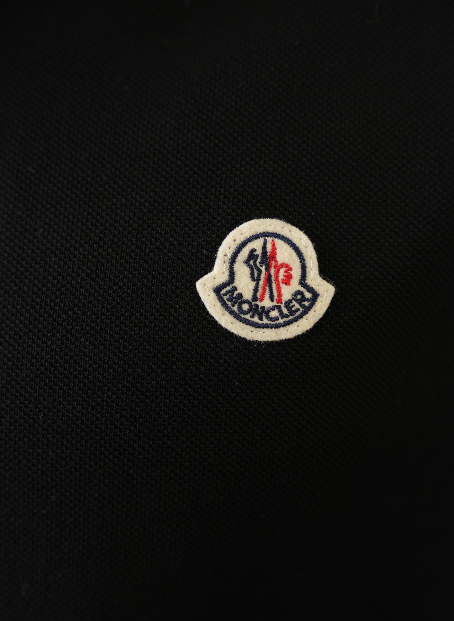 Moncler Black Long Sleeve Polo Shirt
