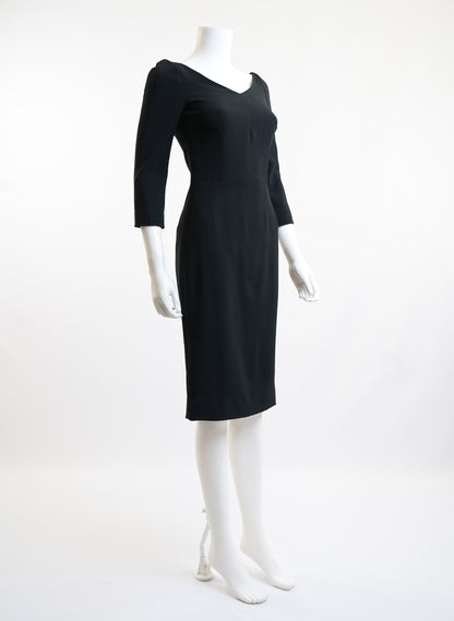 Dolce & Gabbana Black V Neck Dress